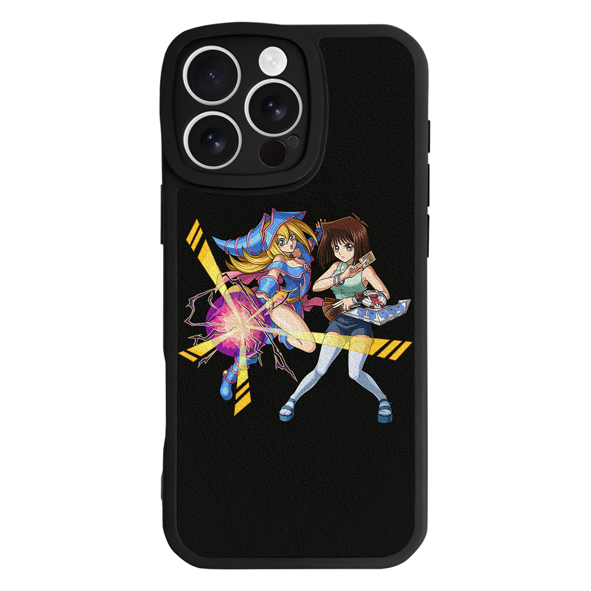 （画像用） 遊☆戯☆王 Yu-Gi-Oh! 【iPhone 16シリーズ対応】シリコンスマホケース（レザー調） 材質：シリコン